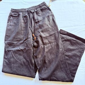 Urban Daizy Black Linen-Blend Wide Leg Pants – Size S (NWT)